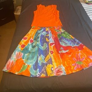 Ralph Lauren shirt and skirt set